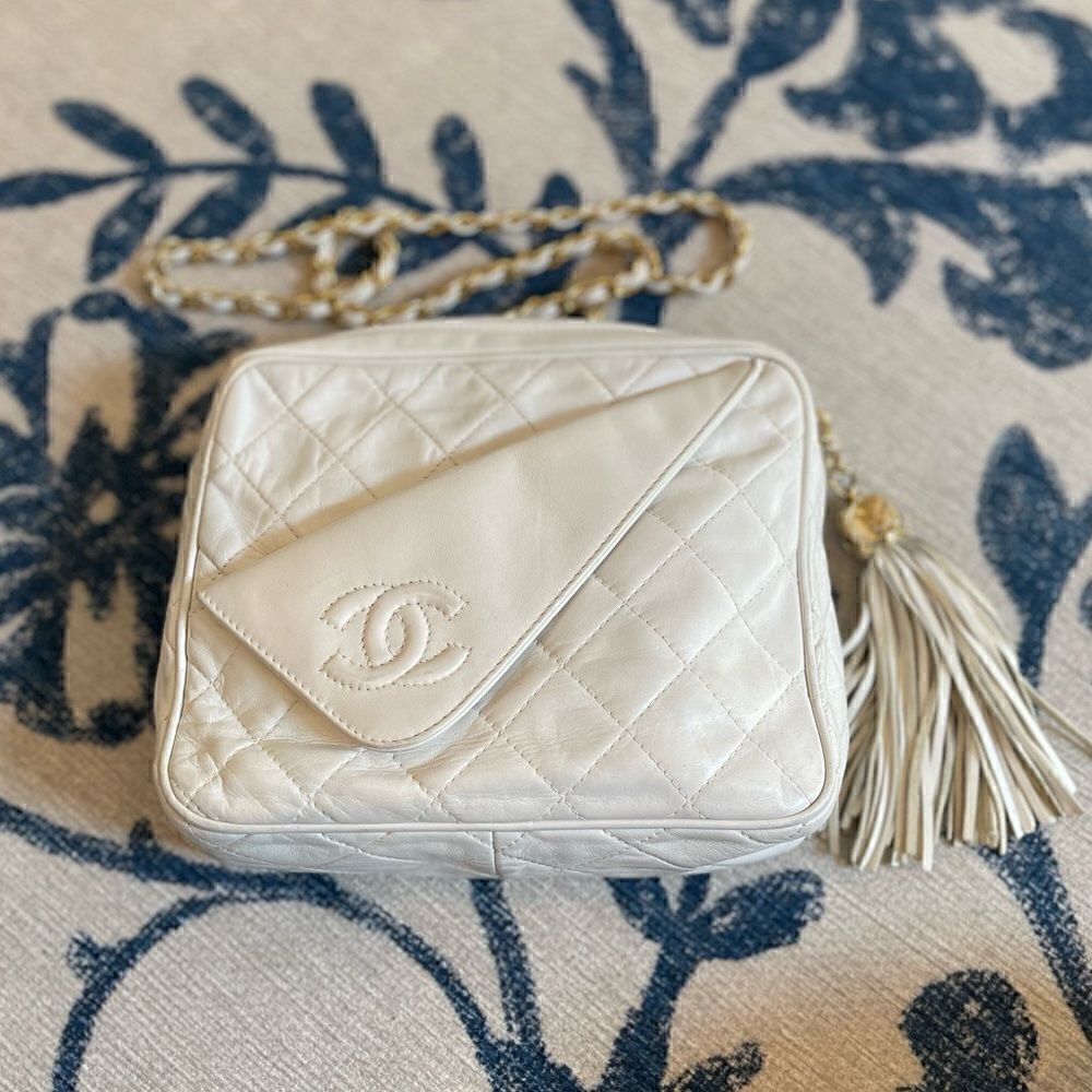 Chanel White Ivory Camera Bag Crossbody - Picture 1 of 13